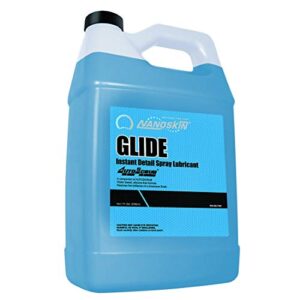 nanoskin glide silicone free spray detailer 1 gallon - use with autoscrub/clay bar after car wash | leaves no residue before wax sealant coating | automotive, home, garage, diy & more | concentrated