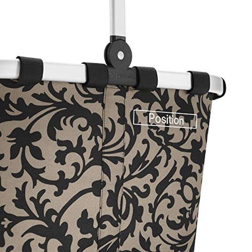 reisenthel Carrybag Fabric Picnic Tote, Sturdy Lightweight Basket for Shopping and Storage, Baroque Taupe
