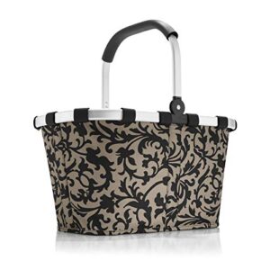 reisenthel Carrybag Fabric Picnic Tote, Sturdy Lightweight Basket for Shopping and Storage, Baroque Taupe