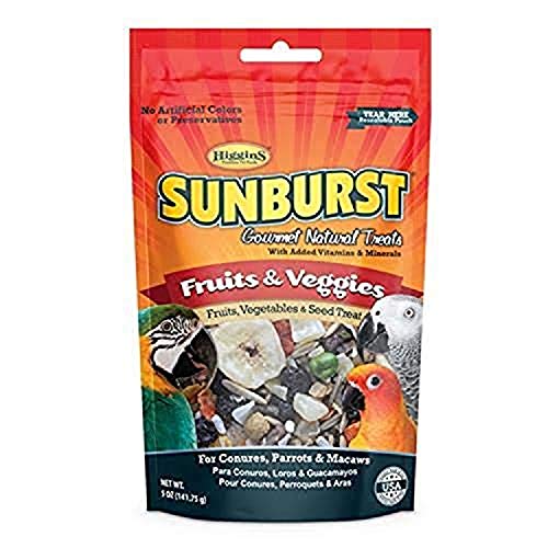 Higgins Sunburst Fruits & Veggies Gourmet Treats For Conures, Parrots & Macaws