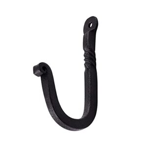 renovators supply bathroom hooks 3.5 in. black wrought iron wall mount hooks for hanging robe, towel, hat, or jewellery with mounting hardware