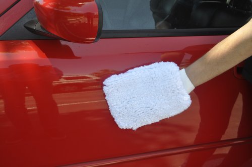 Detailer's Preference Premium Split Chenille Microfiber Wash Mitt for Car Cleaning, White