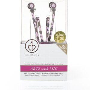 Chic Tangle Free Arts Earbud Headphones with Microphone - Camille