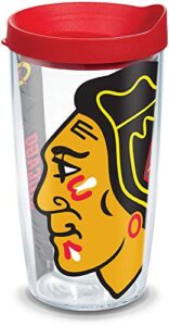 tervis made in usa double walled nhl chicago blackhawks insulated tumbler cup keeps drinks cold & hot, 16oz, colossal