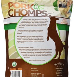 Pork Chomps Baked Pork Skin Dog Chews, 3-inch Chips, 12oz Bag