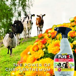 Absorbine Flys-X Ready to Use Water-Based Insecticide for Livestock, Horses, Dogs, Kills & Repels Flies, Mosquitoes, Gnats, Lice, 32oz Quart Sprayer