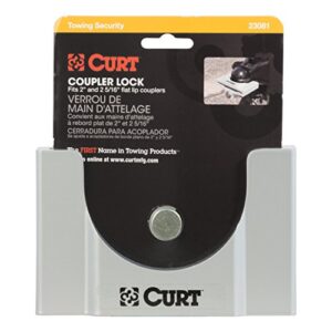 CURT 23081 Powder-Coated Aluminum Trailer Tongue Lock, 2-5/16-Inch Couplers