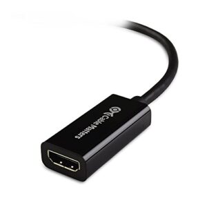 Cable Matters Mini DisplayPort to HDMI Adapter (Mini DP to HDMI) in Black - Thunderbolt and Thunderbolt 2 Port Compatible
