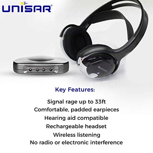 Unisar TV Listener J3 Infrared Stereo System with Additional Headset