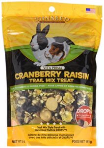 sunseed company 36031 cranberry raisin vita prima trail treat for rabbits and guinea pigs, 5 oz