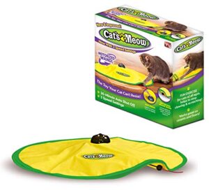 cat's meow- motorized wand cat toy, automatic 30 minute shut off, 3 speed settings, the toy your cat can't resist