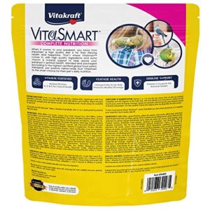 Vitakraft Vita Smart Gourmet Parakeet Food - Vitamin-Fortified - Daily Pet Bird Food 2 Pound (Pack of 1)