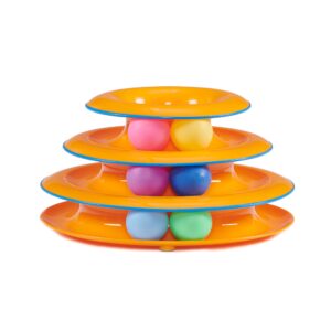 catstages tower of tracks interactive 3-tier cat toy