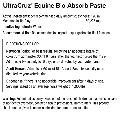 UltraCruz Equine Bio-Absorb Supplement for Horses, 60 ml, Paste (1/4 Day Supply)