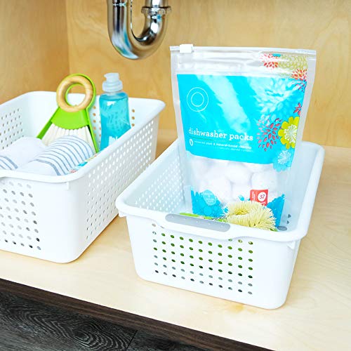 madesmart Classic Storage Basket, Small, White