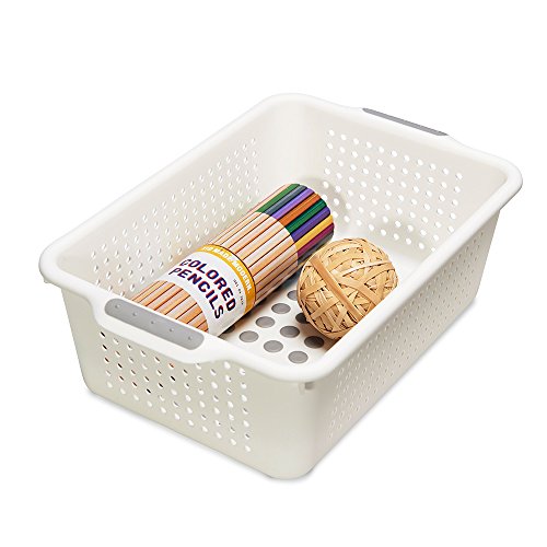 madesmart Classic Storage Basket, Small, White