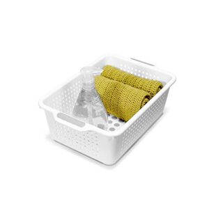 madesmart Classic Storage Basket, Small, White