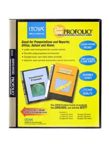 itoya clear cover profolio presentation books 24 pages (48 views) [pack of 2 ]