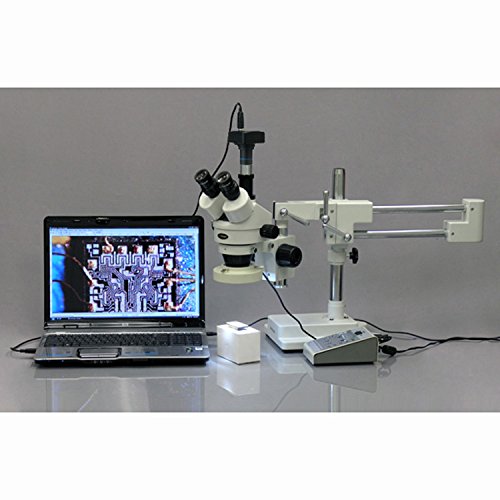 AmScope MU1003 10MP USB3.0 Real-Time Live Video Microscope Digital Camera 10 MP, white