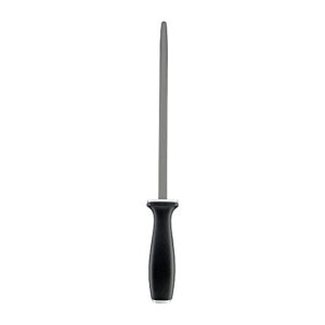 miyabi accessories sharpening steel, 10-inch, black/stainless steel