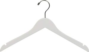 the great american hanger company wooden suit clothing hangers, box of 100, white finish - 200222-100