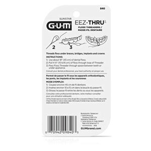 GUM - 840RI EEZ-Thru Floss Threaders, 25 Count, Blue