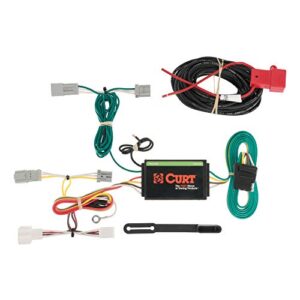 curt 56173 vehicle-side custom 4-pin trailer wiring harness, fits select honda accord with led taillights