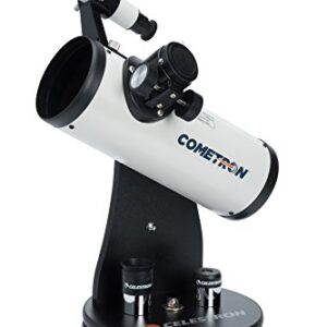 Celestron – 76mm Cometron FirstScope – Compact and Portable Tabletop Dobsonian Telescope – Ideal Telescope for Beginners – Includes 5x24 Finderscope – BONUS Astronomy Software Package