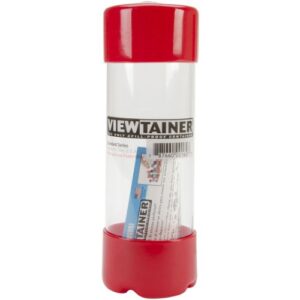 viewtainer storage container, 2 by 6-inch, red