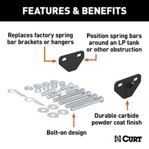 CURT 17005 Weight Distribution Hitch Bolt-On Hookup Brackets