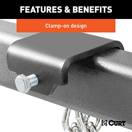 CURT 17003 Weight Distribution Hitch Clamp-On Hookup Brackets , Black