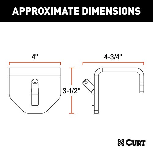 CURT 17003 Weight Distribution Hitch Clamp-On Hookup Brackets , Black