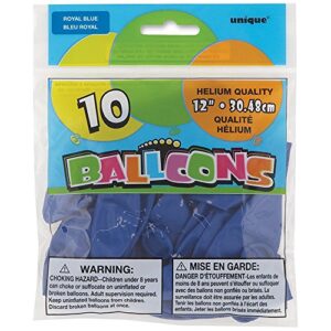 Unique Latex Party Balloons, 12", Royal Blue