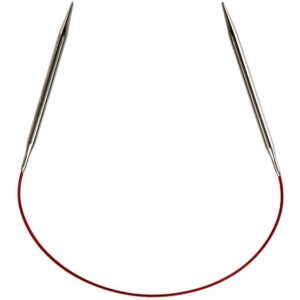 chiaogoo red lace circular 16 inch (40cm) stainless steel knitting needle size us 7 (4.5mm) 7016-7