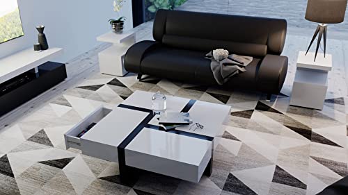 Zuri Furniture Modern Aspen Black Microfiber Leather Sofa