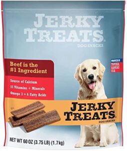 jerky treats tender beef strips dog snacks, 60 oz/large