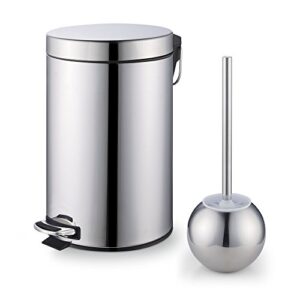 cook n home nc-00323 trash can/bin and toilet brush with holder