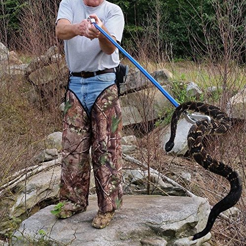 Fnova 52" Professional Snake Tongs, Most Advanced All-in-One Snake Catcher with Patented Built-in Spring Mechanism, No Extra Repair Kit Needed, Aluminum Alloy Body, Wide Jaw ，Blue