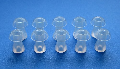 10 Small (S) Soft Replacement Mushroom Domes Eartips Earbuds Compatible with Siemens Touching, Motion, Nitro, Aquaris, Siemens Life, Lotus 12P 13P 13SP 23P 23SP 23M BTE (Behind The Ear) Hearing Aids