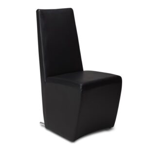 zuri furniture boston high back modern dining chair - black