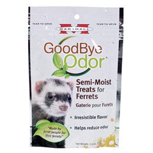 marshall 41683 goodbye odor semi-moist treats for ferrets, 2.5 oz