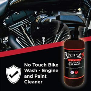 Biker Wax and Plastic Restorer - Car and Motorcycle Spray Wax with Super Hydrophobic Blend, Hybrid Wax Sealant Infused with Super Polymers,16 Ounce