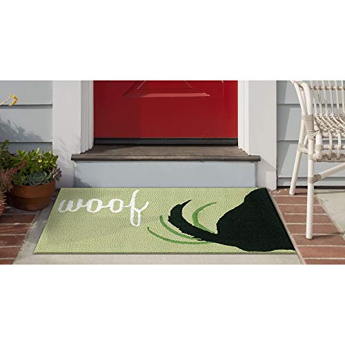 Liora Manne Frontporch Indoor Outdoor Rug - Novelty Design, Hand Hooked, Weather Resistant, UV Stabilized, Foyers, Porches, Patios & Decks, Woof, 2' x 3'