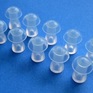 10 Small Soft Replacement Mushroom Domes Eartips Compatible with Axon F-998, F-139, F-136, F-16P F-16 F-18 F-22 F-28, K-36, A-3, X-136, X-168, V-93, V-99 BTE (Behind The Ear) and Pocket Hearing Aids