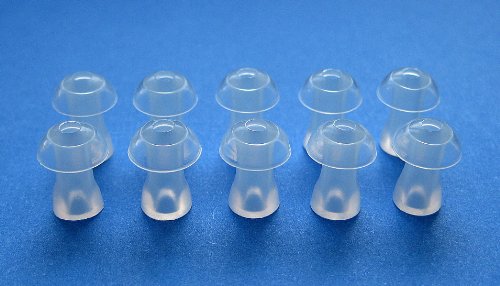 10 Small Soft Replacement Mushroom Domes Eartips Compatible with Axon F-998, F-139, F-136, F-16P F-16 F-18 F-22 F-28, K-36, A-3, X-136, X-168, V-93, V-99 BTE (Behind The Ear) and Pocket Hearing Aids