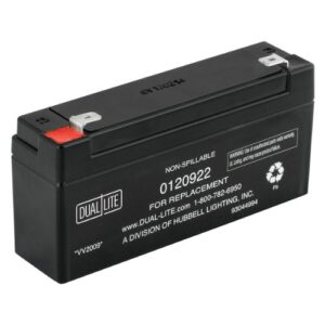 dual-lite 0120922 approved 6-volt 3ah 1.5-amp for 90-minute new sla battery