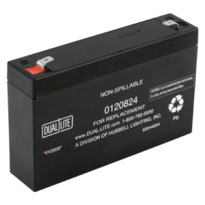 dual-lite 0120824 approved 6-volt 7-7.2ah 3.4-amp for 90-minute new sla battery