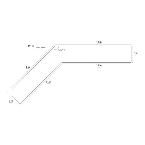 Grand General 30970 Aluminum Angled Mud Flap Strip with Reflective 6" DOT-C2 Conspicuity Tape