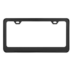 GG Grand General 60438 Black Semi-Gloss Powder Coated License Plate Frame with 2 Holes