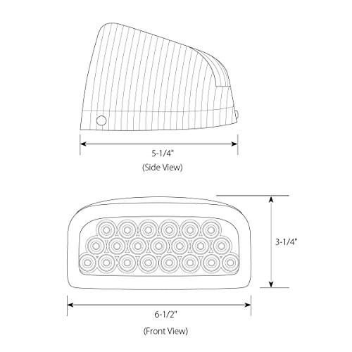 GG Grand General 77231 Amber 31-LED Peterbilt Headlight Turn Signal Sealed Light with 3 Wires for Front/Park/Turn Functions and Clear Lens, Amber/Clear